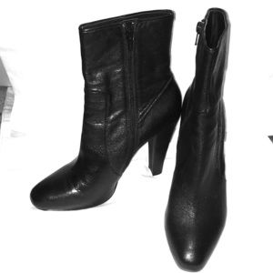 Leather High Ankle Boots